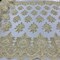 1 Yard Corded Lace Fabric Embroidered on 100% Polyester Net Mesh 52" Wide